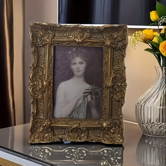 New Vintage European Style Resin Photo Frame, Rectangular Small - Picture 4 of 4